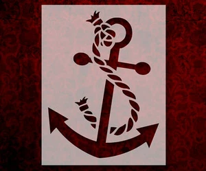 Anchor and Rope Nautical 8.5" x 11" Stencil FAST FREE SHIPPING (744) - Picture 1 of 1