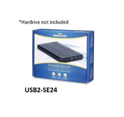 USB 2.0 Hard Drive Enclosure for 2.5" SATA , Slim Design, Manhhatan 130240 - Image 1 of 4