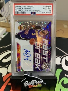 Anthony Davis 2019 Prizm Fast Break Prizm Auto #FBADV Gem 💎 Mint PSA 10 - Bild 1 von 2
