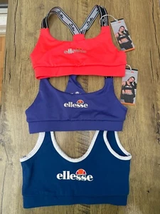 3x Ellesse Sujetador Deportivo Gimnasio Entrenamiento Fitness Púrpura Naranja Azul Mujer Talla UK 6 - Imagen 1 de 20