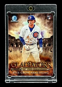 Pete Crow-Armstrong RARE ROOKIE RC REFRACTOR INVESTMENT SSP CARD CUBS + HOLDER - Picture 1 of 7