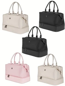 Swissgear Weekender Travel Tote Bag, Choice of Cream, Black, Pink 10"Wx18"LX13"H - Picture 1 of 41