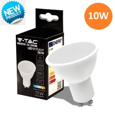 10 PEZZI LAMPADA LED FARETTO INCASSO V-TAC DRIWEI GU10 da 10W SMD SPOTLIGHT