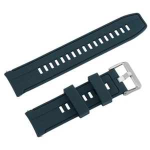 Correa de reloj de goma negra/azul/naranja de 20 mm barra rápida de silicona de 22 mm - Imagen 1 de 15
