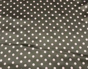Pink on Chocolate Brown 3/8" Polka Dots - Silk Charmeuse - Picture 1 of 2