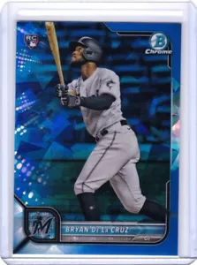 Bryan De La Cruz SAPPHIRE ROOKIE CARD 2022 Bowman Chrome Sapphire #52 Marlins - Picture 1 of 5