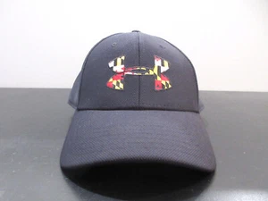 Maryland Terrapins Hat Cap Fitted Adult Large Black Red College Basketball Mens - Picture 1 of 8