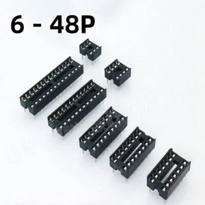 Enchufes DIL DIP Adaptador de Circuito Integrado Soporte de Soldadura Ancho Redondo 6 - 48P IC - Imagen 1 de 30