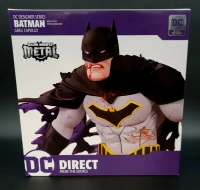 Cubierta DC Batman Noche Oscura Metal 7" Estatua Edición Limitada por Greg Capullo, Nueva Foto 1 de 4