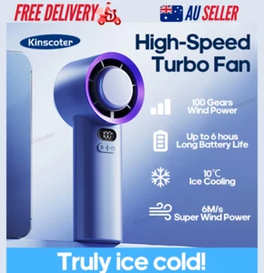 Portable Handheld Turbo Fan Windy Speed Adjustable Mini Personal Battery operate - Picture 1 of 8