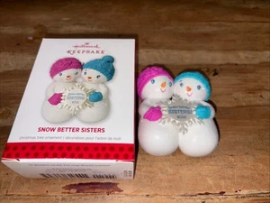 Snow Better Sisters Snowman 2013 Hallmark Keepsake Christmas Ornament - Picture 1 of 9