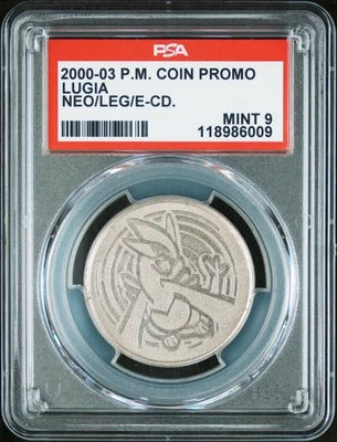 Lugia Metal Coin PSA 9 Pokemon Neo 2000-2003 Deck Promo With Copyright Year - Image 1 of 2