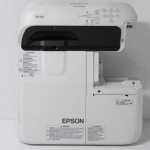 Epson EB-670 XGA 3LCD 3,100 lumen Ultra Short Throw Projector HDMI Wireless LAN - Picture 1 of 11