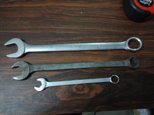 Lot Of 3 Combination Wrenches Napa And Cornwell 1" , 7/8" , 9/16" - Picture 1 of 7