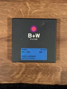 B+W, Basic 007 Clear Filter 67mm for DSLR or Mirrorless lens - Picture 1 of 1