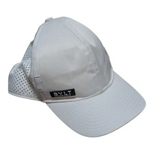 BYLT Basics White Baseball Golf Cap Hat Camo Brim Snapback Adjustable - Picture 1 of 7