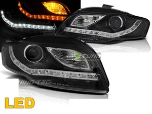 Projector Headlights for AUDI A4 B7 2004-2008 Daylight LED Indicators Black Free - Bild 1 von 10
