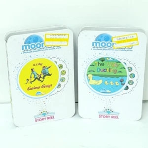 Lot of 2 Moonlite Storybook Story Reels Ugly Duckling Curious George NEW - Picture 1 of 4