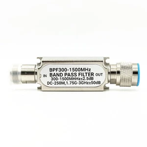 1pcs Band Pass Filter N-type Male and Female BPF300-1500MHz Impedance 50Ω - Picture 1 of 7