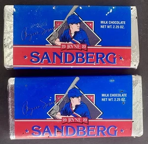 1990 Ryne Sandberg Candy Bars Lot Of 2 Chicago Cubs HOF - Picture 1 of 3