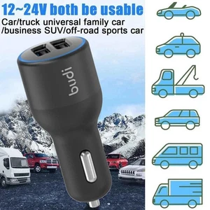 2 in 1 Schnell Auto Ladegerät 36W Dual 2 USB Zigarettenanzünder Buchse Netzteil - Bild 1 von 3