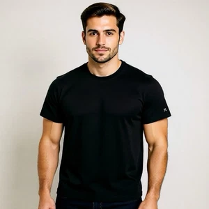 Kenneth Cole Active Workout Wear Shirt Mens M 4-Way Stretch Tech Tee Black NWT - Picture 1 of 12