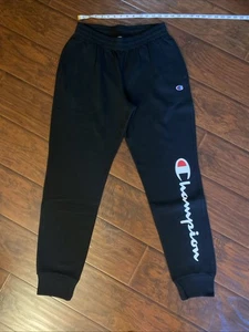 Champion Powerblend Fleece Jogger Pants Mens Size Medium Black New No Tags - Picture 1 of 4