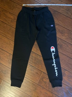 Pantalones de chándal Champion Powerblend polar para hombre talla mediana negros nuevos sin etiquetas Foto 1 de 4