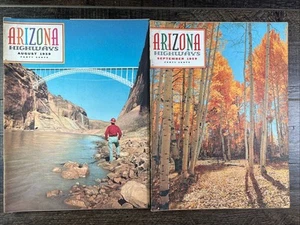 Arizona Highways Magazine Lot September + August 1959 Portrait Of A Sunny Autumn - Foto 1 di 13