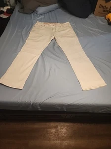 Rock Revival Kahki All Straight Fit Jeans 42x33 Men’s Pants READ DESCRIPTION!!! - Picture 1 of 9
