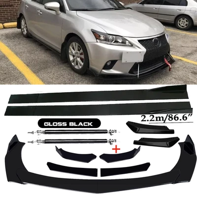 For Lexus CT200H 14-17 Front Bumper Lip Spoiler Splitter Car Body Rear Foto 1 de 4