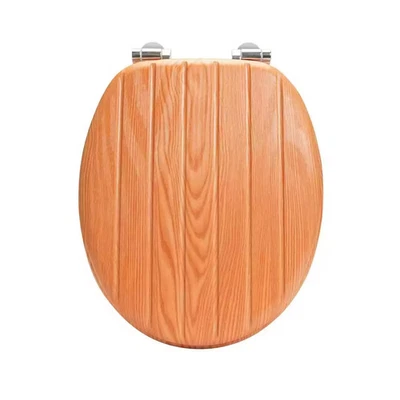 BURAKH 18" UNIVERSAL BAD MDF WC TOILETTENSITZ NEUHEIT EINFACHE PASSFORM + ARMATUREN HOLZ MIT C