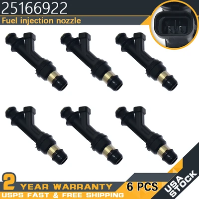 6Pcs Fuel Injector 25166922 For Isuzu Rodeo Honda Passport Acura SLX 3.2L 3.5L V - Image 1 of 4