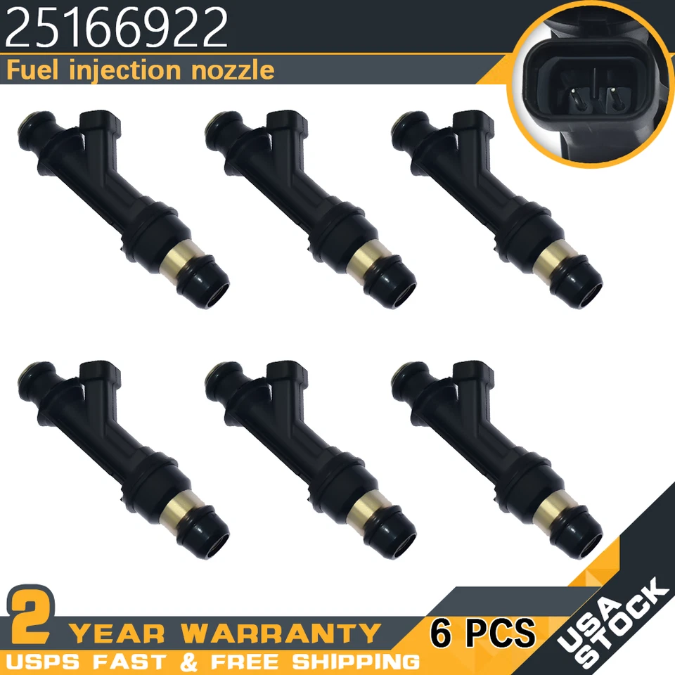 6Pcs Fuel Injector 25166922 For Isuzu Rodeo Honda Passport Acura SLX 3.2L 3.5L V Foto 1 de 4
