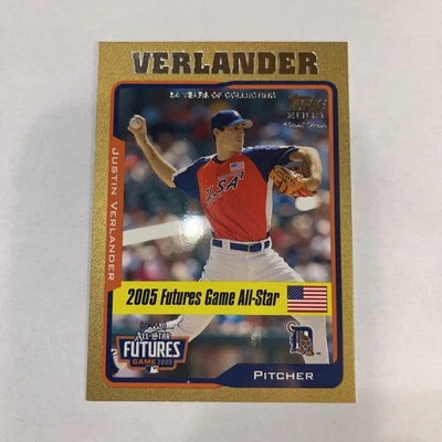 2005 Topps Justin Verlander Updates & Highlights Gold 1744/2005 SP #UH220 - Image 1 of 4
