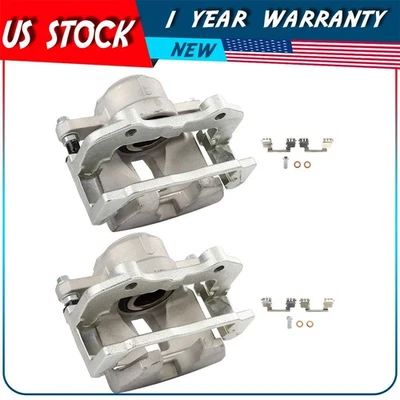 Pair Front Brake Calipers w/ Bracket For 2012 - 2019 2020 2021 CHRYSLER 300 RWD - Image 1 of 2