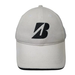 Bridgestone Golf Strapback Hat White Embroidered Logo e7+ Adjustable - Picture 1 of 9