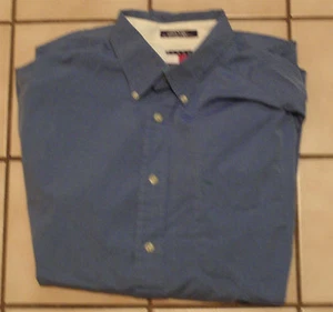  Camisa AZUL Botones Mangas Largas Talla GRANDE Tommy Hilfiger Para Hombre - Imagen 1 de 4