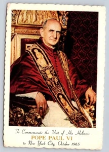 H2 Postcard - 4x6 Pope Paul VI New York City 1965 - Bild 1 von 2