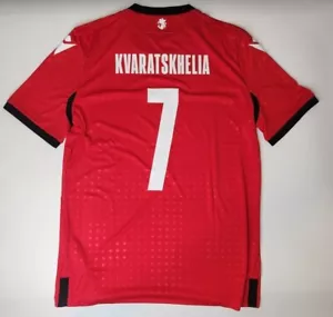 Georgia 2023/2024 Third Match NEW M-2XL Red Jersey Kvaratskhelia #7 - Picture 1 of 10