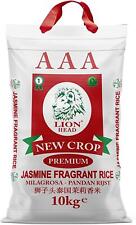 Lion Head AAA Premium Jasmine Fragrant Rice Quality Thai Cuisine Taste 10kg
