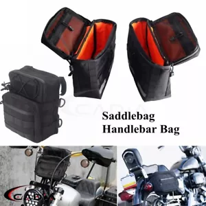 Alforja Bolsa de equipaje Bolsas de manillar para Harley Softail Sportster Dyna FXDB FXD - Imagen 1 de 11