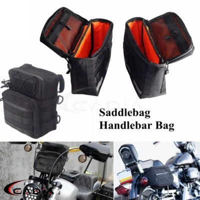 Saddlebag Luggage Bag Handlebar Bags For Harley Softail Sportster Dyna FXDB FXD — 第 1/4 张图片