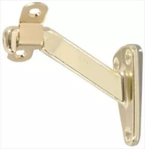 Heavy Duty Brass Finish Handrail Bracket Stair Railing Support Screws Included - Picture 1 of 8