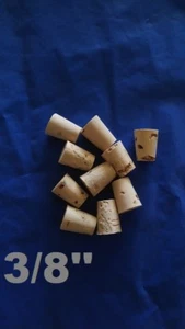 Tapón de corcho redondo estilo cónico artesanías laboratorio pesca vino todo natural *3/8* - Imagen 1 de 6