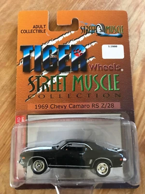 Tiger Wheels Street Muscle 1969 Chevy Camaro Z/28 Black & White  1/2000 - Image 1 of 4