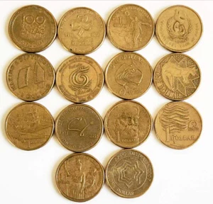 14 Australian $1 Dollar Coins collection, commemorative - CIRCULATED - Picture 1 of 5