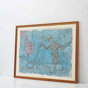 Pierre-Marie Brisson "Blue Movement" Mouvement marin Print 1992 ED93/95 Signed - Picture 1 of 10