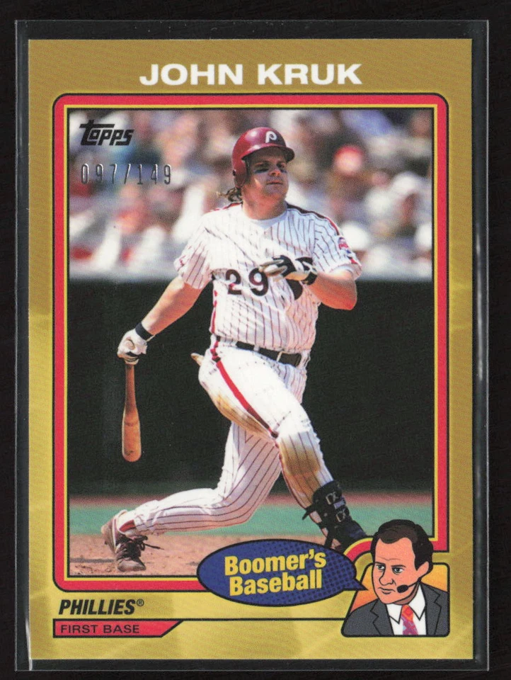 2024 Topps x Chris Berman Boomers Baseball #30 John Kruk Gold /149 - Image 1 of 2