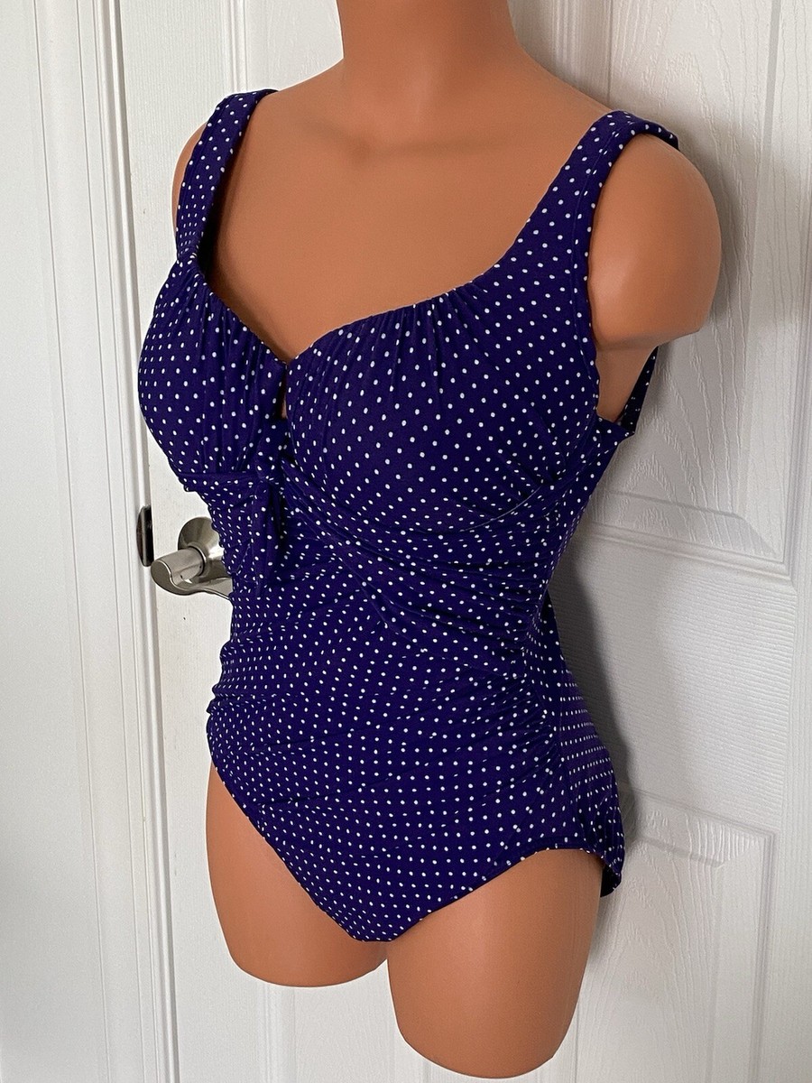 Polka Dot Purple One Piece Swimwear for Women for sale | eBay